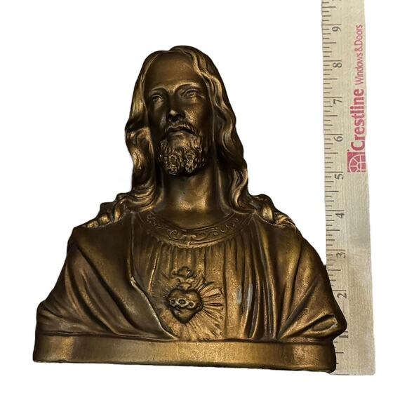Jesus Sacred Heart Bust Statue Ceramic (?) VTG Religion Religious Church READ - Picture 10 of 11